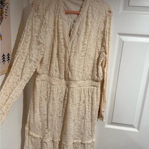 Elegant Cream Lace Dress - Torrid - Picture 2 of 5